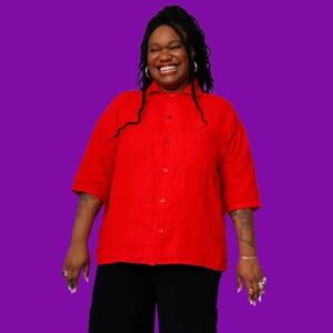 meals clothing F.D.A. Tomato Linen Work Shirt